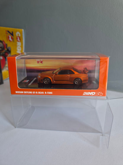 Inno 64 Nissan Skyline gtr R34 R Tune orange metallic