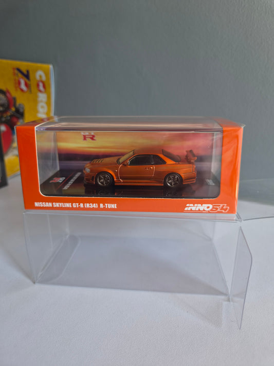 Inno 64 Nissan Skyline gtr R34 R Tune orange metallic