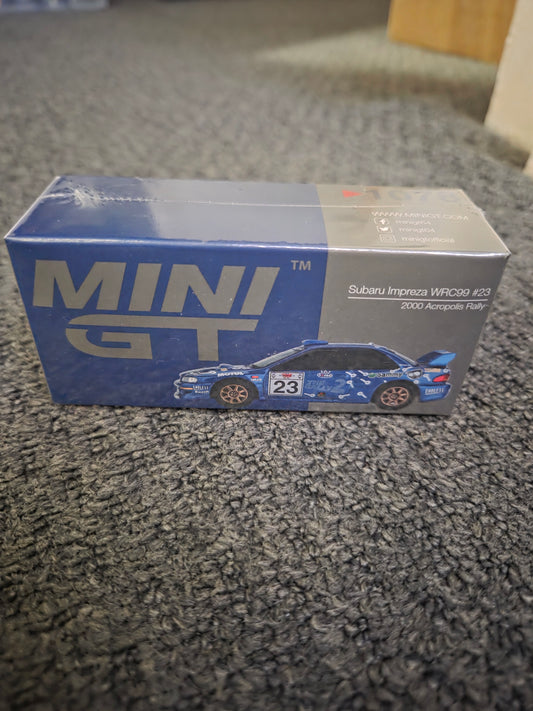 Mini gt subaru impreza wrc99 #23 2000 acropolis rally #1078