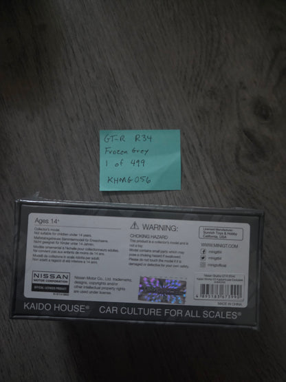 Kaido house x mini gt ltd edn exclusive  nissan skyline Gt-R r34 v3