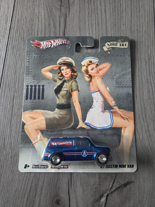 Hot Wheels 67 Austin Mini Van Premium Nose art 2011