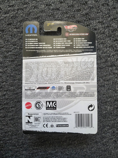 Hot wheels garage 67 plymouth gtx premium real rider