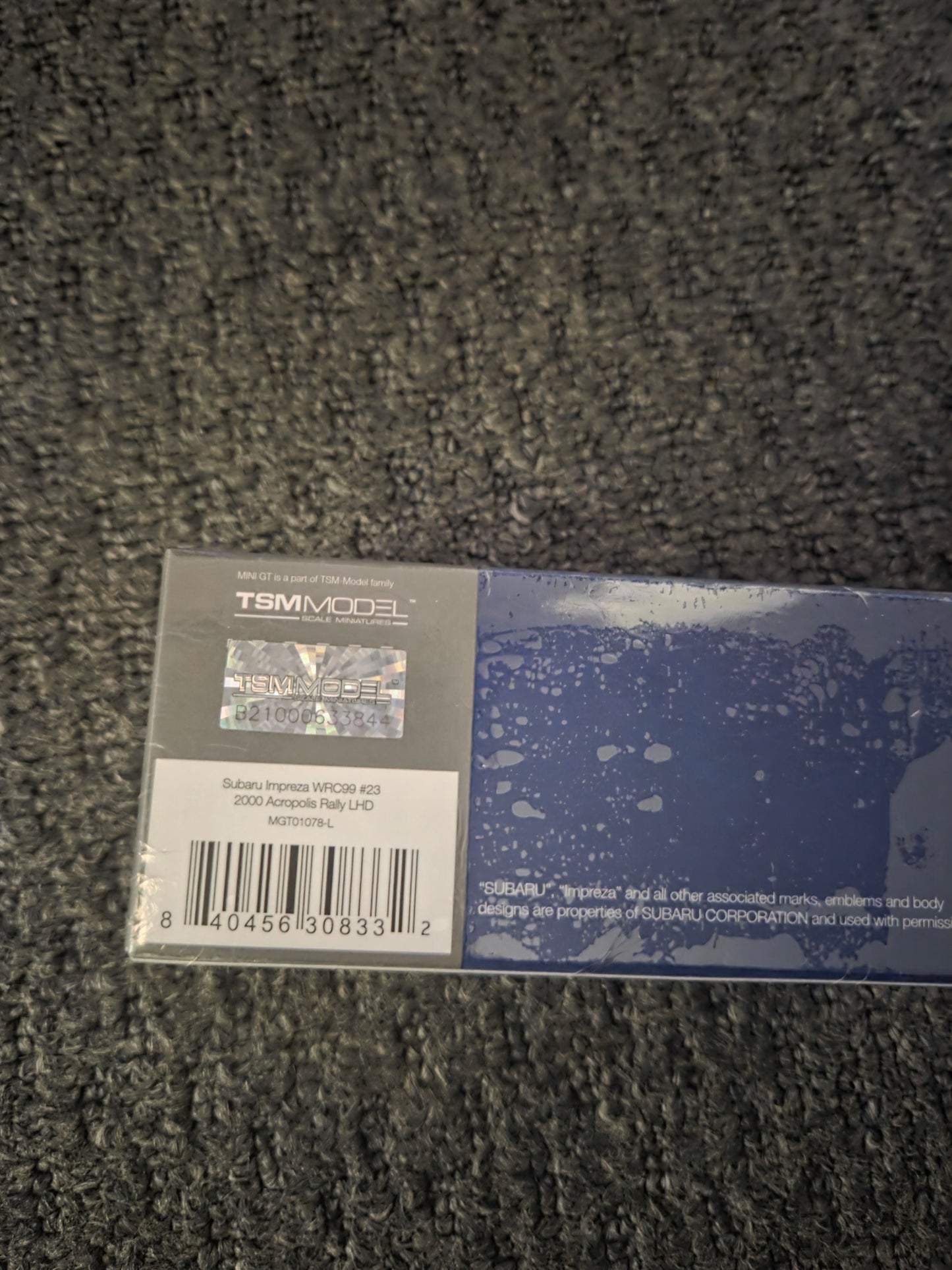 Mini gt subaru impreza wrc99 #23 2000 acropolis rally #1078
