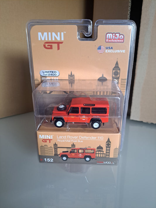 Mini Gt Land Rover Defender 110  Royal Mail *Blister Card* 1 of 2400