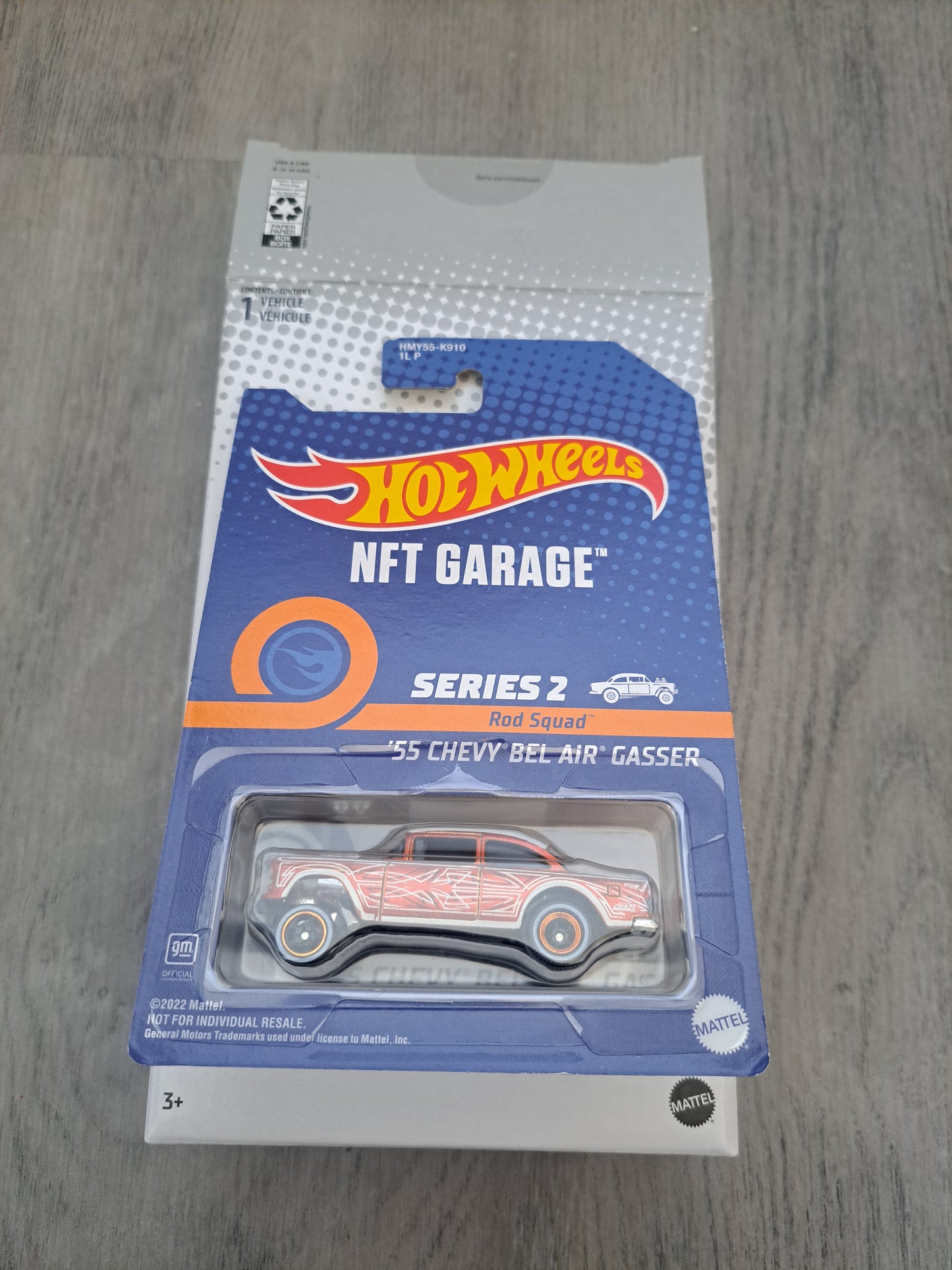 Hot Wheels Nft Garage 55 Chevy Bel Air Gasser