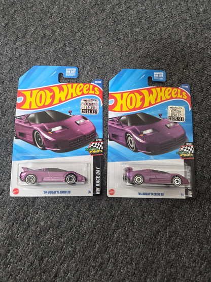 Hot Wheels Super Treasure Hunt Factory Sealed 94  Bugatti EB10 SS + Normal verison