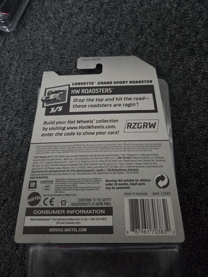 Hot Wheels Super Treasure Hunt  Corvette Grand Sport Roadster Factory Sealed Sticker