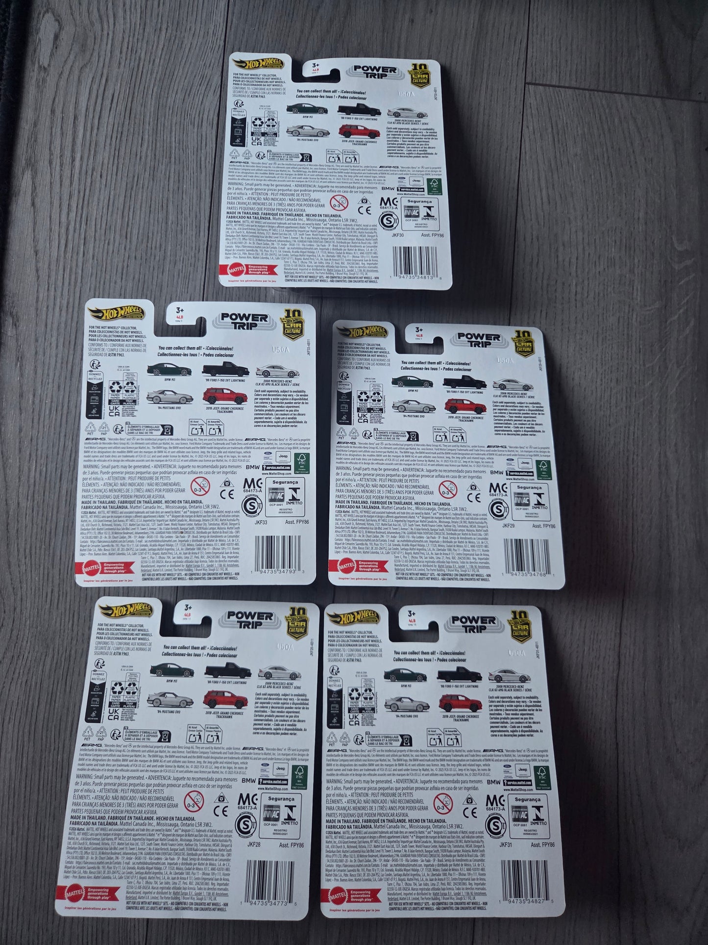 Hot Wheels Premium Power trip Set of 5