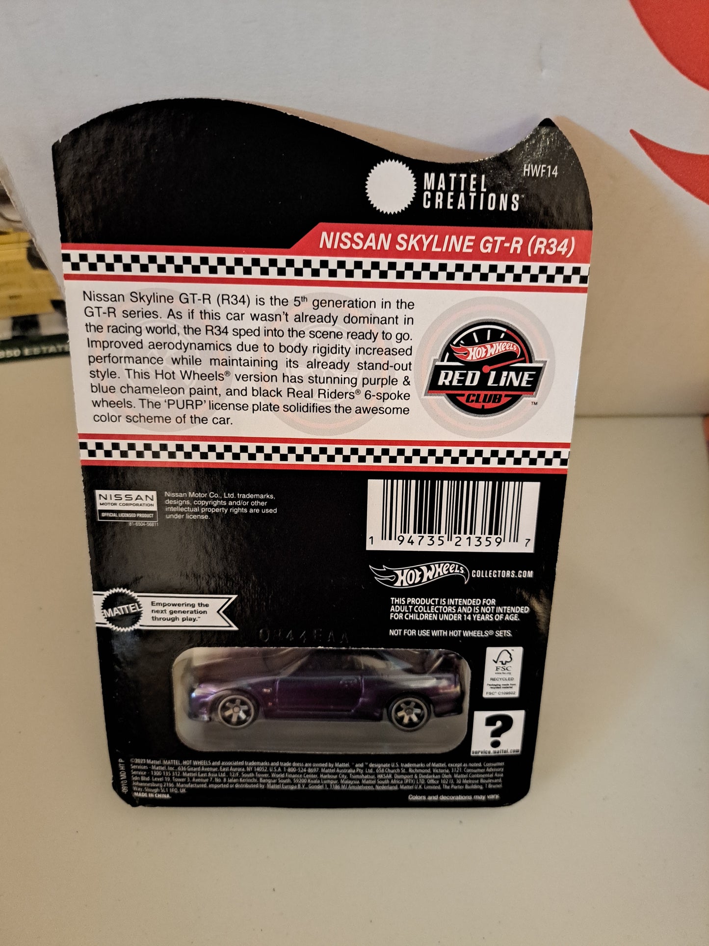 Hot Wheels Rlc Nissan Skyline GT-R R34