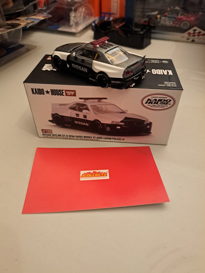 Kaido House/Mini Gt Nissan Skyline R34 Kaido Works Japan Police *Chase*