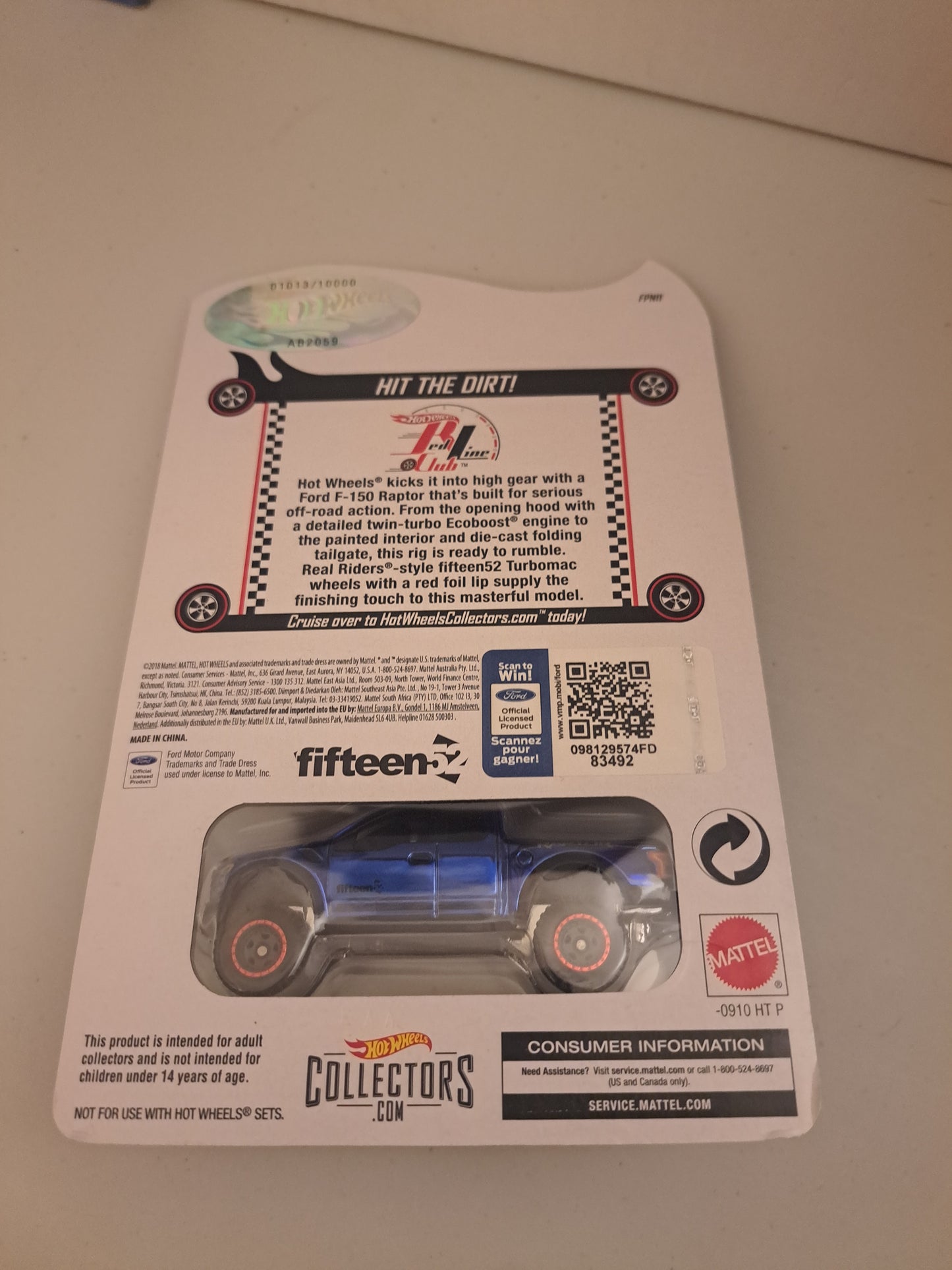 Hot Wheels Rlc 17 Ford F-150 Raptor