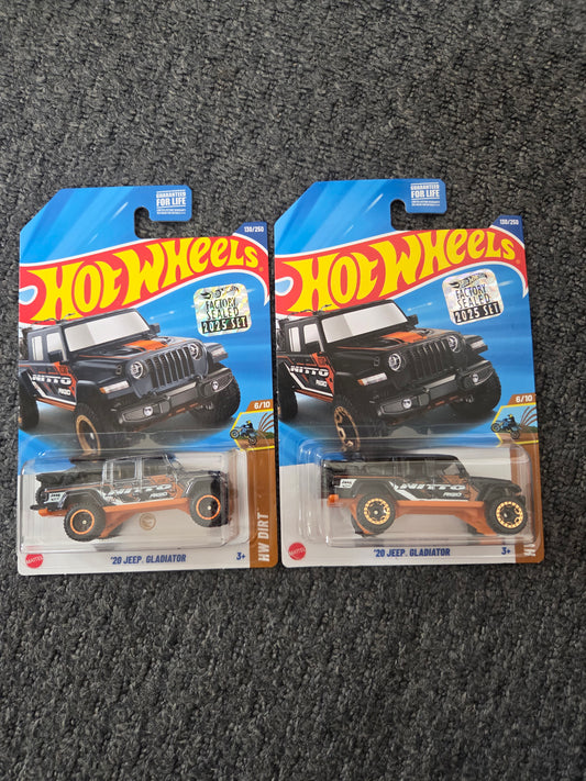 Hot Wheels Super Treasure Hunt Factory Sealed 20 Jeep Gladiator + Normal Verison