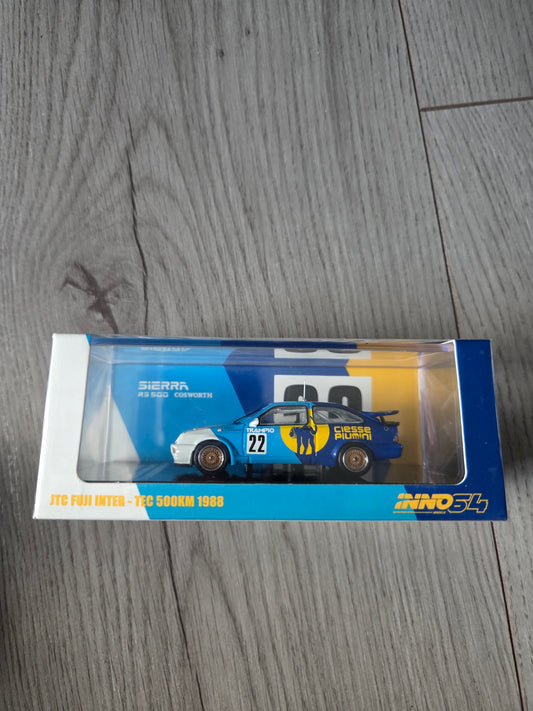 Inno 64 ford sierra cosworth tec 500km 1988 white & blue