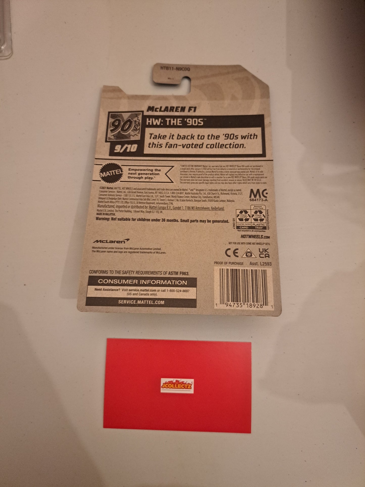 Hot Wheels Mclaren F1 *Factory Sealed*