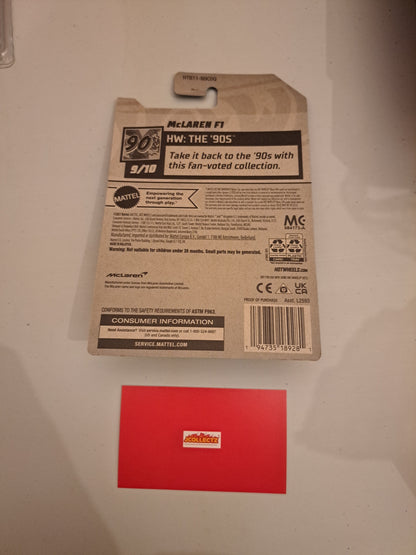 Hot Wheels Mclaren F1 *Factory Sealed*