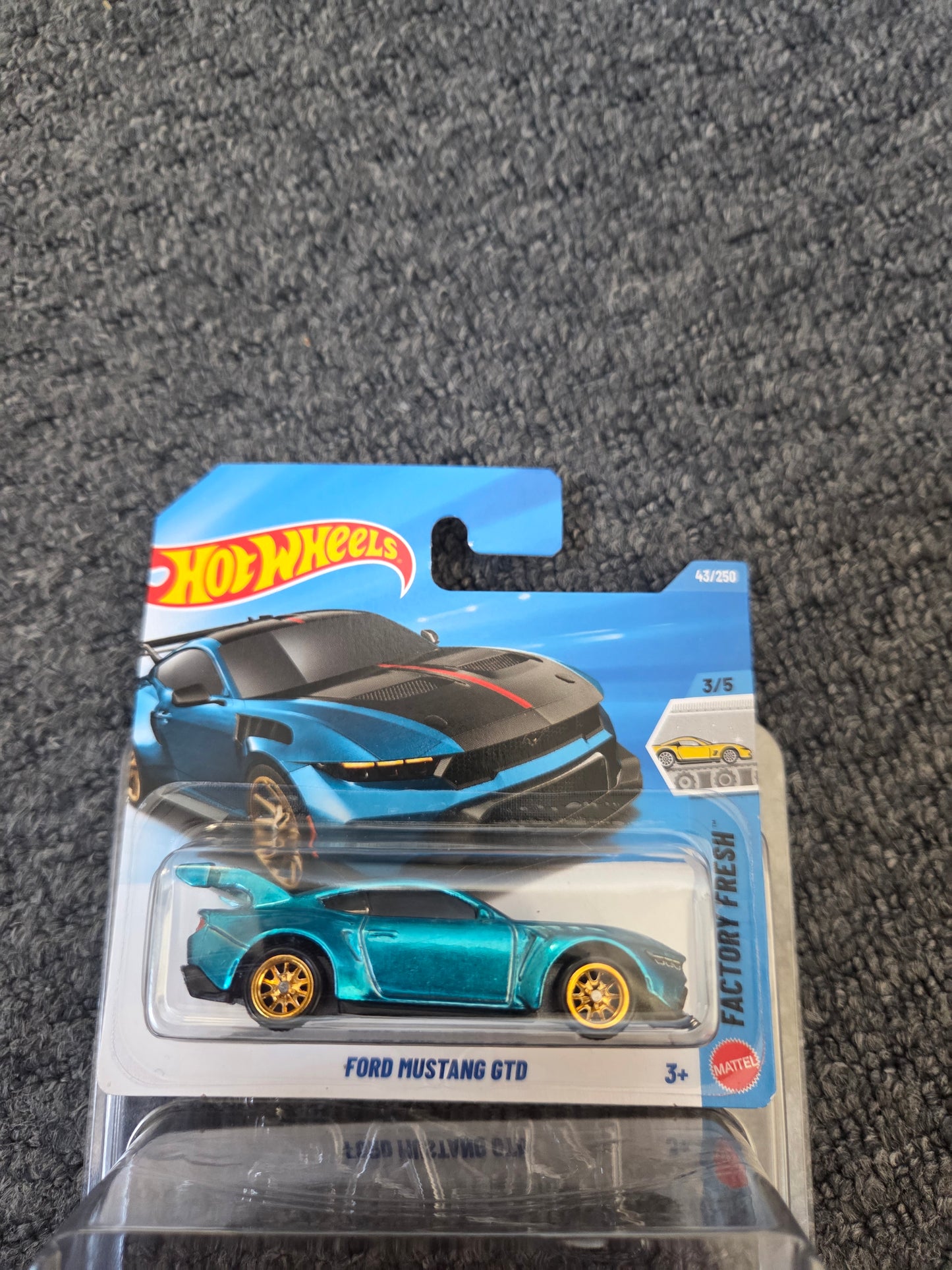 Hot wheels super treasure hunt mustang gtd short card
